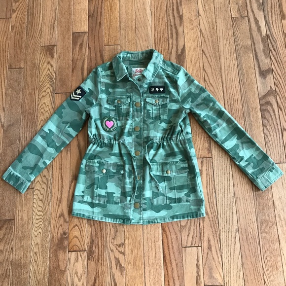 🔥Justice Girls Camouflage Camo Jacket Size 6/7 - Picture 1 of 8